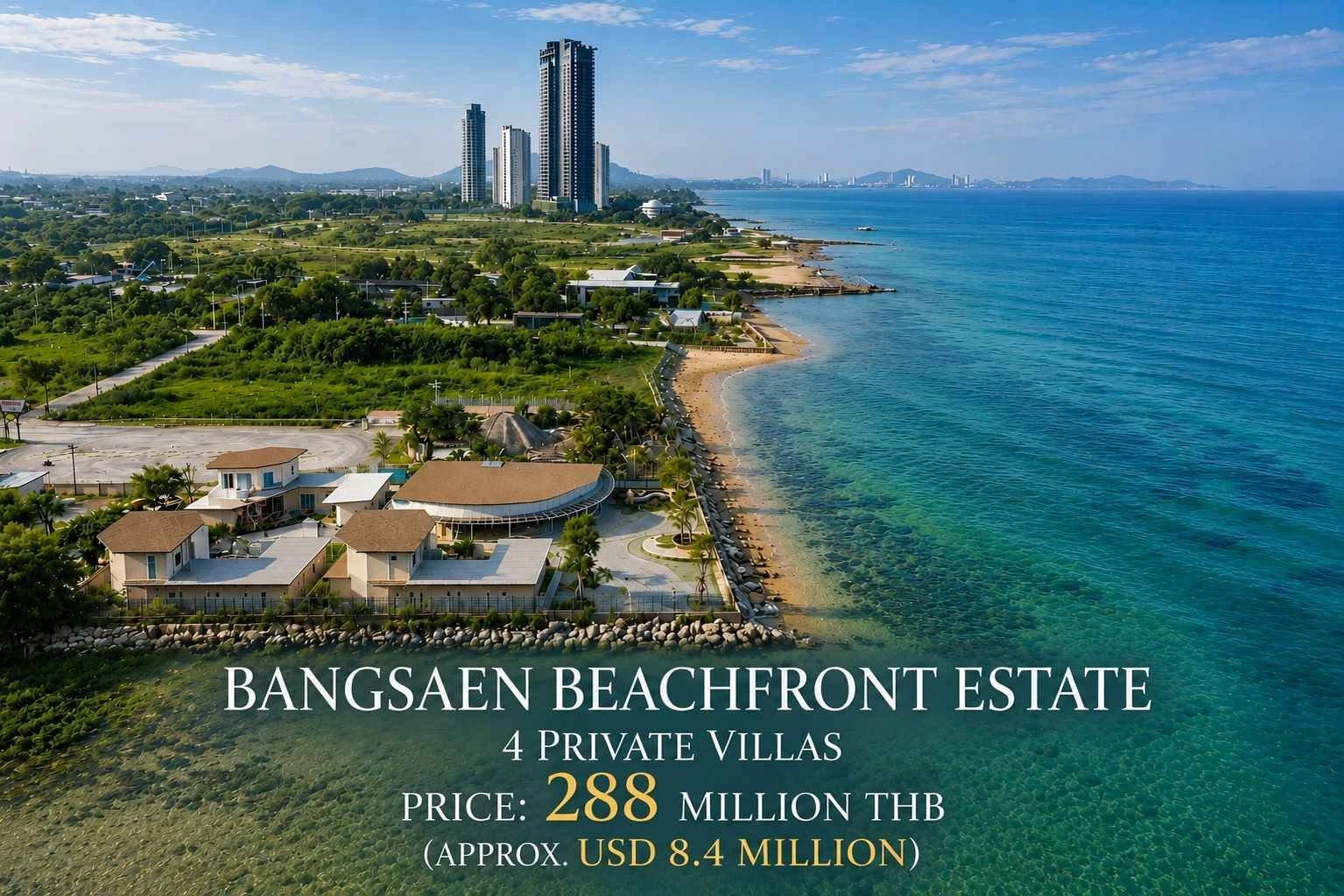 Beachfront Boutique Resort Estate at Villa De Won Bangsaen